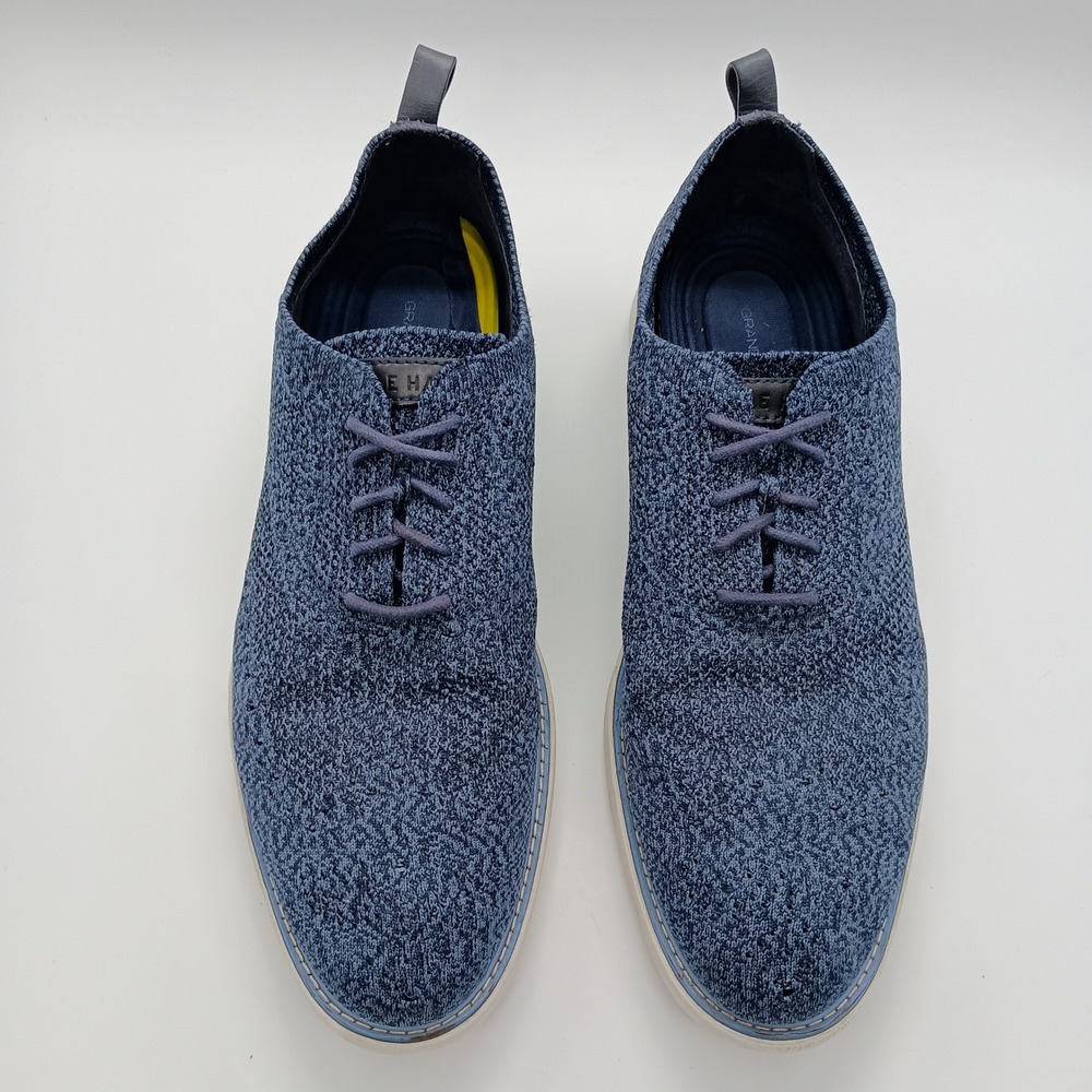Cole Haan Grand Evolution Stitchlite Oxford Navy Blue Knit Shoes Mens 12M - Picture 3 of 9